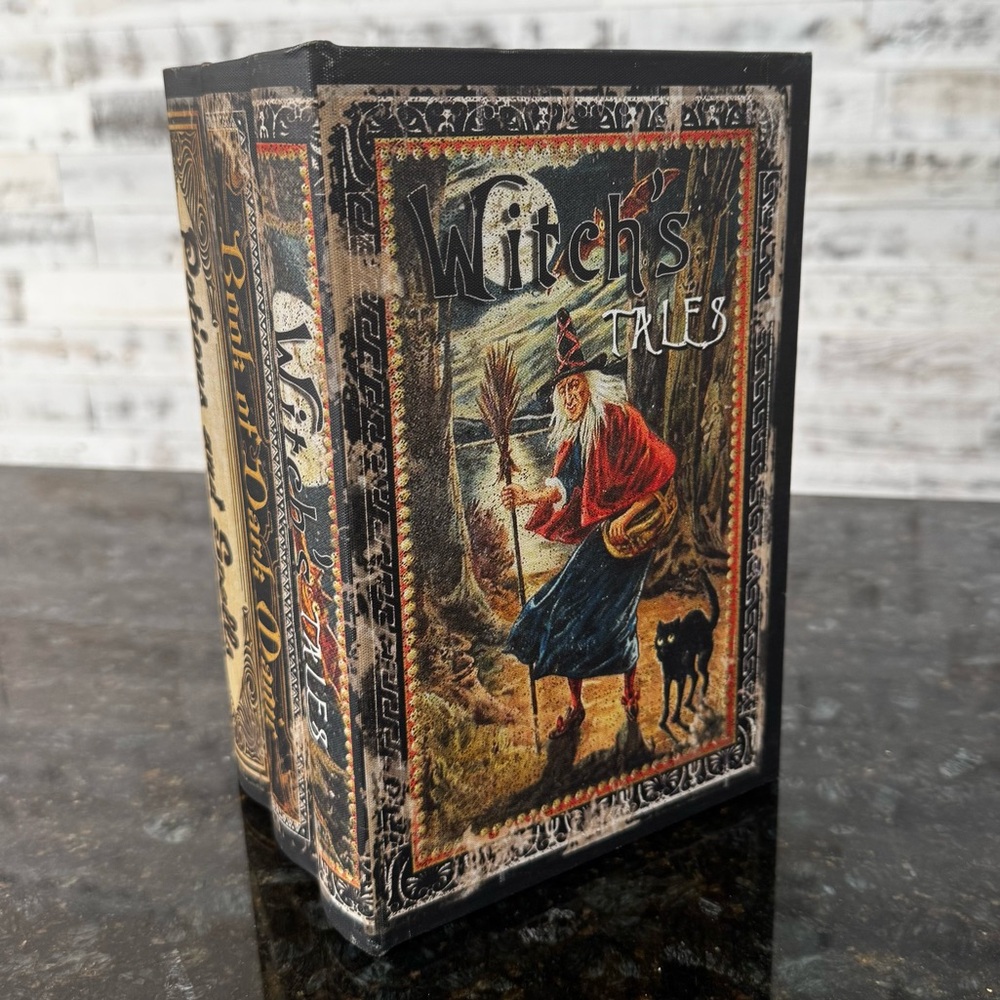 Halloween Witch storage box with Gothic book Design